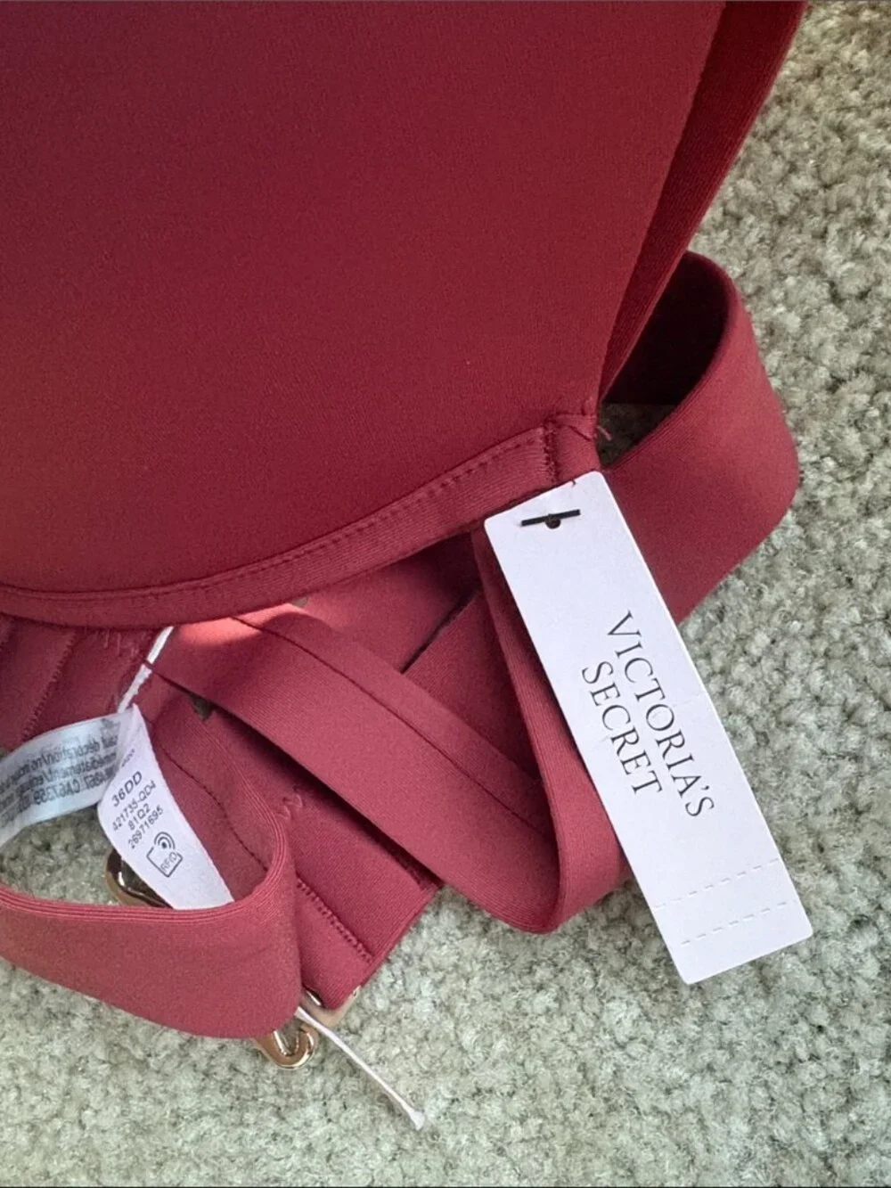NWT Victoria's Secret Archives Banded Push-Up Bikini Top, Apple Cinnamon, 36DD